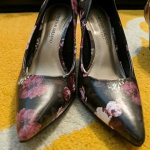 Purple floral stilettos